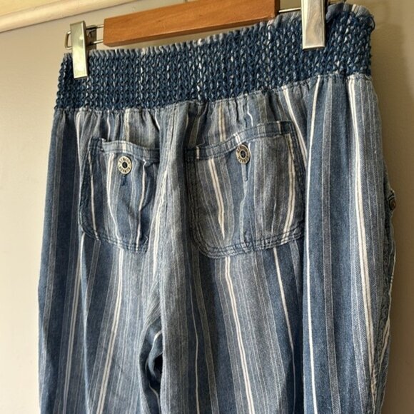 Rewash Linen Blend Wide Leg Pants Women’s M Boho Beachy Pull-On Style - Picture 8 of 10